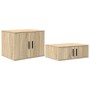Mueble de almacenaje madera ingeniería roble Sonoma 127x41x40cm | Foro24.es | Tu tienda online para hogar, jardín y más Foro24.es