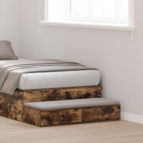 Cajones de cama madera ingeniería roble ahumado