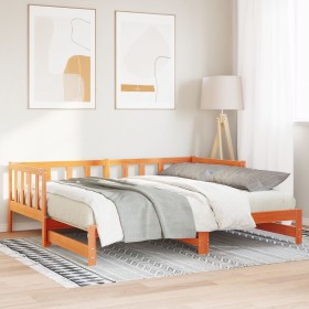 Cama día con cama nido Marrón Cera 180x200 cm