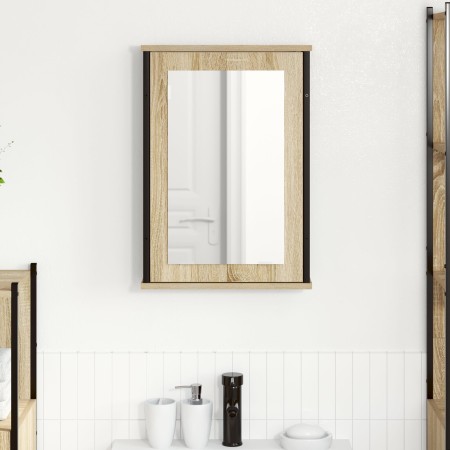 Gabinete de Espejo Roble Natural Tablero de partículas, vidrio, metal by , bathroom vanities - Ref: Foro24-868041, Price: 49,...