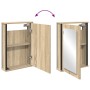 Gabinete de Espejo Roble Natural Tablero de partículas, vidrio, metal by , bathroom vanities - Ref: Foro24-868041, Price: 49,...