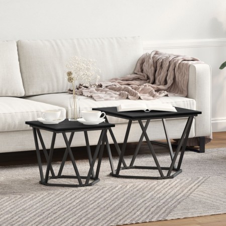 Mesas Laterales 2 pcs Negro Madera Ingenerizada | Foro24.es | Tu tienda online para hogar, jardín y más Foro24.es