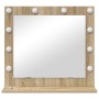 Espejo de tocador con luces LED Roble Sonoma 60x55x18 cm | Foro24.es | Tu tienda online para hogar, jardín y más Foro24.es