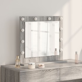 Espejo de Maquillaje con Luces LED Gris Sonoma