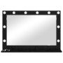 Espejo de tocador con luces LED Negro Roble 80x55x18 cm | Foro24.es | Tu tienda online para hogar, jardín y más Foro24.es