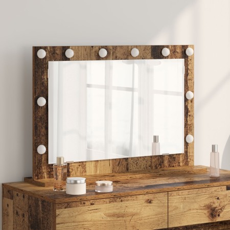 Espejo de Tocador Madera vieja Madera y Vidrio Recuperados Sólidos | Foro24.es | Tu tienda online para hogar, jardín y más Foro24.es