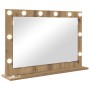 Espejo de Tocador Roble Artesanal, Blanco Madera, Metal, Vidrio | Foro24.es | Tu tienda online para hogar, jardín y más Foro24.es