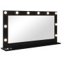 Espejo de tocador con luces LED Roble Negro 100x55x18 cm by , Mirrors - Ref: Foro24-868302, Price: 99,07 €, Discount: %
