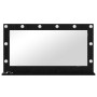 Espejo de tocador con luces LED Roble Negro 100x55x18 cm by , Mirrors - Ref: Foro24-868302, Price: 99,07 €, Discount: %