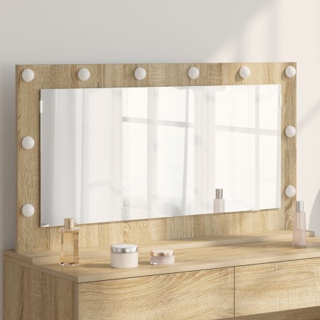 Espejo de Tocador Roble de Sonoma MDF, Vidrio 100 x 55 x 18 cm | Foro24.es | Tu tienda online para hogar, jardín y más Foro24.es