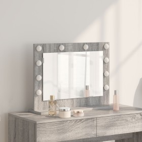 Espejo de Tocador Gris Sonoma MDF, Vidrio 60 x 45