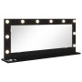 Espejo de tocador con luces LED Roble Negro 100x45x18 cm by , Mirrors - Ref: Foro24-868326, Price: 89,92 €, Discount: %