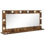 Espejo Vanity con luces LED Roble Ahumado 100x45x18 cm | Foro24.es | Tu tienda online para hogar, jardín y más Foro24.es