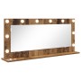 Espejo de tocador con luces LED de madera antigua 100x45x18 cm | Foro24.es | Tu tienda online para hogar, jardín y más Foro24.es