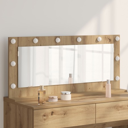 Espejo de tocador con luces LED Roble Artesano 100x45x18 cm | Foro24.es | Tu tienda online para hogar, jardín y más Foro24.es