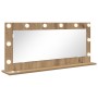 Espejo de tocador con luces LED Roble Artesano 100x45x18 cm | Foro24.es | Tu tienda online para hogar, jardín y más Foro24.es