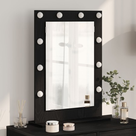 Espejo de tocador con luces LED Roble Negro 70x50x18 cm | Foro24.es | Tu tienda online para hogar, jardín y más Foro24.es