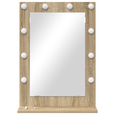 Espejo de Tocador Roble de Sonoma MDF, Vidrio 70 x 50 x 18 cm by , Mirrors - Ref: Foro24-868335, Price: 56,52 €, Discount: %