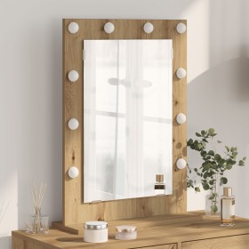 Espejo de tocador Roble artesanal Madera 70 x 50