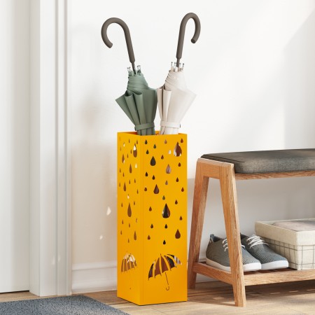 Soporte para Paraguas Mostaza Metal Compacto Detalles Decorativos | Foro24.es | Tu tienda online para hogar, jardín y más Foro24.es