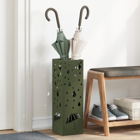 Paraguero Oliva Verde Metal Mediano Detalles