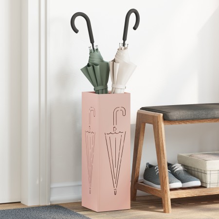 Soporte para Paraguas Rosa Metal Mediano Rectangular Moderno | Foro24.es | Tu tienda online para hogar, jardín y más Foro24.es