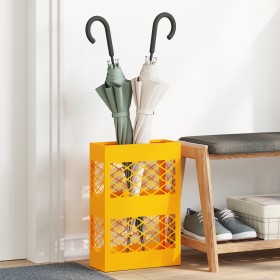 Paraguero Amarillo Mostaza Acero Compacto