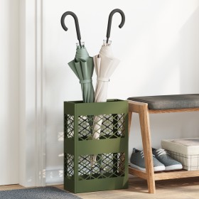 Soporte para paraguas Verde oliva Metal Mediano