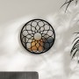 Black round iron mirror for indoor use 40x3 cm by vidaXL, Mirrors - Ref: Foro24-3093536, Price: 79,42 €, Discount: %