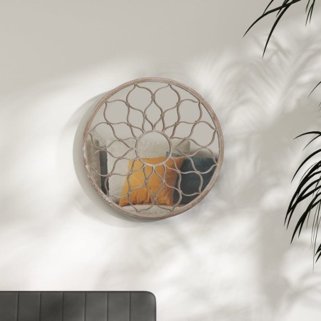 Sand-colored round iron mirror for indoor use 40x3 cm by vidaXL, Mirrors - Ref: Foro24-3093535, Price: 80,16 €, Discount: %