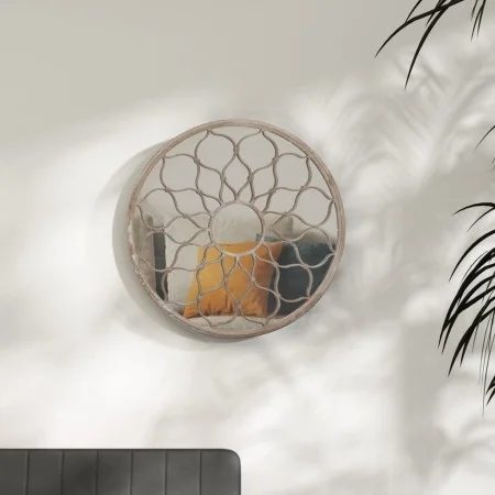 Sand-colored round iron mirror for indoor use 40x3 cm by vidaXL, Mirrors - Ref: Foro24-3093535, Price: 83,05 €, Discount: %
