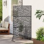 Panel de Cerca de Metal Negro Acero Revestido en Polvo Grande by , fence panels - Ref: Foro24-868556, Price: 109,76 €, Discou...