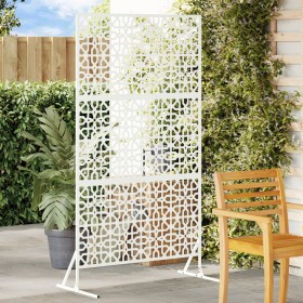 Panel de cerca floral Blanco Metal Mediano Inlays