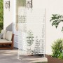 Panel de cerca floral Blanco Metal Mediano Inlays decorativos | Foro24.es | Tu tienda online para hogar, jardín y más Foro24.es