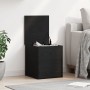Caja de almacenamiento en color negro con acabado de roble, tamaño 40x42x46 cm, hecha de madera ingenierizada von , Aufbewahr...
