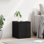 Caja de almacenamiento en color negro con acabado de roble, tamaño 40x42x46 cm, hecha de madera ingenierizada von , Aufbewahr...