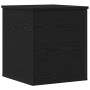 Caja de almacenamiento en color negro con acabado de roble, tamaño 40x42x46 cm, hecha de madera ingenierizada von , Aufbewahr...