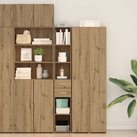 Alto armario Negro Roble 30x42,5x185 cm Madera