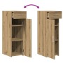 Aparador de madera de ingeniería roble artisan 30x42,5x93 cm by , Sideboards - Ref: Foro24-868750, Price: 75,76 €, Discount: %
