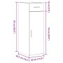 Aparador de madera de ingeniería roble artisan 30x42,5x93 cm by , Sideboards - Ref: Foro24-868750, Price: 75,76 €, Discount: %