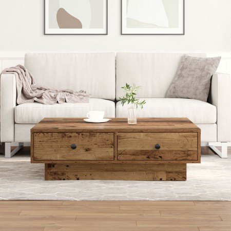 Mesa de Café Madera Antigua Madera Recuperada 90 x 90 x 28 cm by , Coffee table - Ref: Foro24-868802, Price: 122,00 €, Discou...