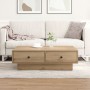 Mesa de Café Roble Artesanal Chapa, MDF 90 x 90 x 28 cm | Foro24.es | Tu tienda online para hogar, jardín y más Foro24.es