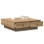 Mesa de Café Roble Artesanal Chapa, MDF 90 x 90 x 28 cm | Foro24.es | Tu tienda online para hogar, jardín y más Foro24.es
