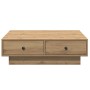 Mesa de Café Roble Artesanal Chapa, MDF 90 x 90 x 28 cm | Foro24.es | Tu tienda online para hogar, jardín y más Foro24.es