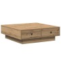 Mesa de Café Roble Artesanal Chapa, MDF 90 x 90 x 28 cm | Foro24.es | Tu tienda online para hogar, jardín y más Foro24.es