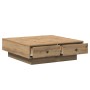 Mesa de Café Roble Artesanal Chapa, MDF 90 x 90 x 28 cm | Foro24.es | Tu tienda online para hogar, jardín y más Foro24.es
