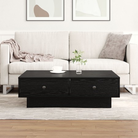 Mesa de Café Roble Negro Madera elaborada 90 x 90 x 28 cm by , Coffee table - Ref: Foro24-868804, Price: 129,49 €, Discount: %