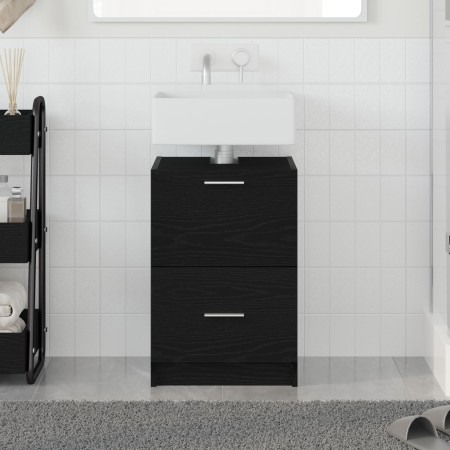 Gabinete de lavabo Roble Negro 40x37x59 cm MDF by , Bathroom furniture - Ref: Foro24-868814, Price: 75,71 €, Discount: %