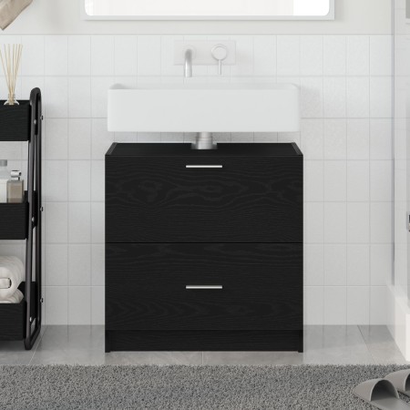 Mueble para lavabo Roble Negro 59x37x59 cm Madera Engineered by , Bathroom furniture - Ref: Foro24-868823, Price: 88,60 €, Di...