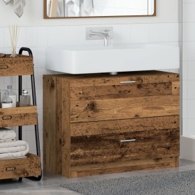 Gabinete de lavabo Madera Vieja 78x37x59 cm